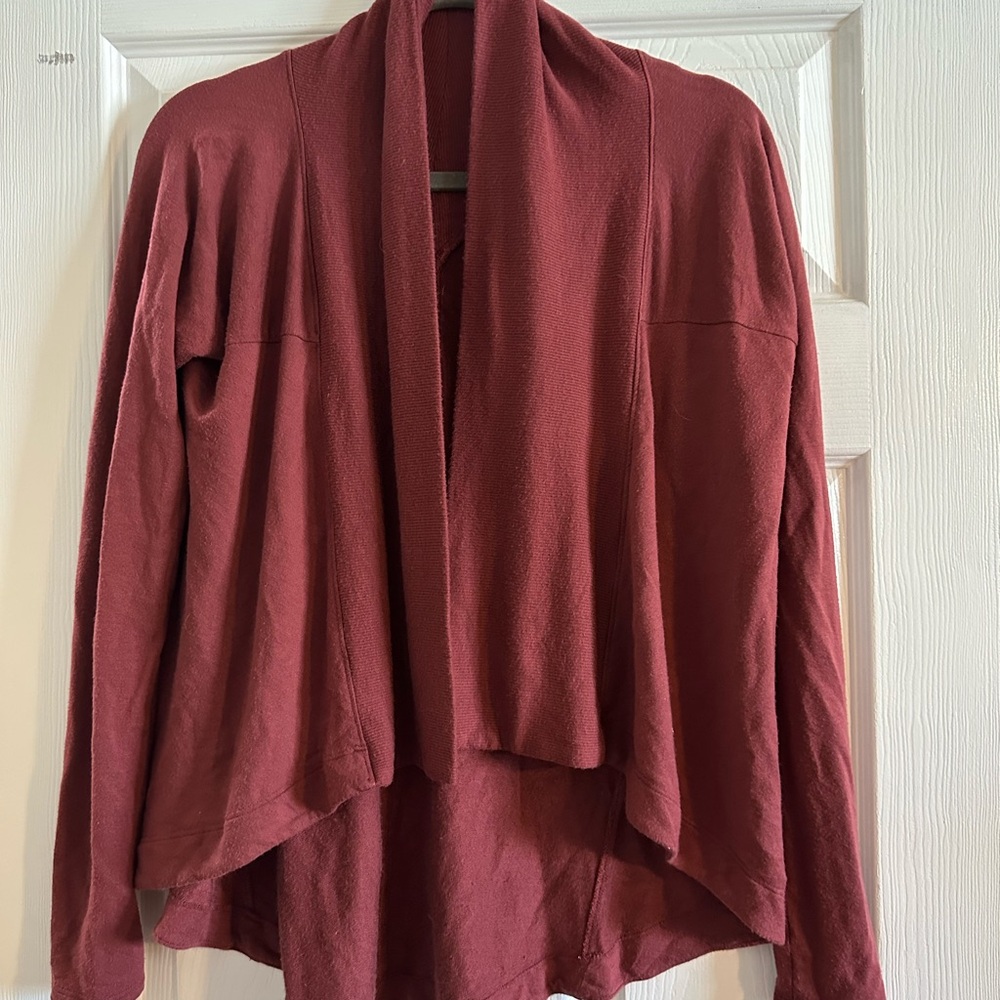 Athleta Maple Red Nirvana Open Front Cardigan - image 3